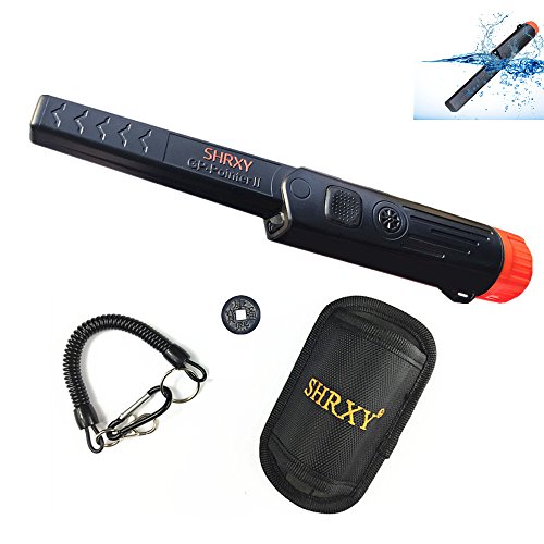 shrxy Metal Detectors Portable Gold Hunter Gold Finder Hand Held with LED Light for Low Light Uses (Neues Schwarz) von shrxy