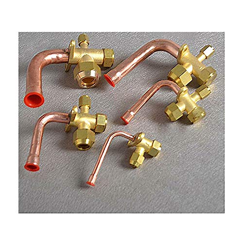 1pc Kupfer verdicken Klimaanlage Ventil BSP Gewinde 3-Wege-Bend-Flare Rohr Split Expansionsventil für Klimaanlagen,(1/4)6mm von shuangtongdz