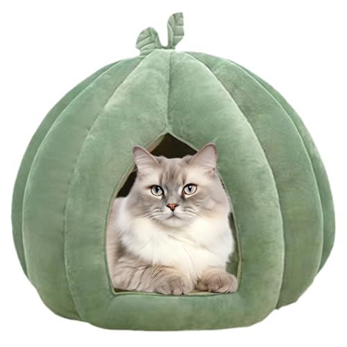shuhauk Kürbis-Katzenbett – Katzenhaus geschlossenes Bett – Halloween-Haustierhöhle, Versteck für Winter, Zuhause, Indoor shuhauk Kürbis-Katzenbett – Katzenhaus geschlossenes Bett – Halloween-Haustierhöhle, Versteck für Winter, Zuhause, Indoor von shuhauk