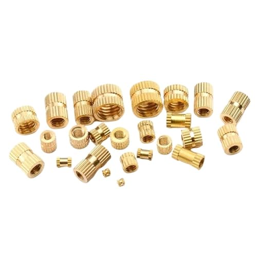 10 Stück Messing Rändelmuttern Kupfergewindeeinsätze For M2 .5 M3 M4 M5 M6 M10 Heißschmelz-Heizformteil(M3 X D4.0 X L5.0) von shundeed