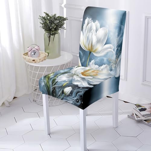 Stuhlhussen Elegante Weiße Blume Stuhlhussen Schwingstühle Stretch Weiche Elasthan Hussen für Stühle Waschbar Stuhlbezug Abnehmbare Stuhlhussen 2er Set Langlebig Stuhlhusse Universal Stuhlbezüge Stuhlhussen Elegante Weiße Blume Stuhlhussen Schwingstühle Stretch Weiche Elasthan Hussen für Stühle Waschbar Stuhlbezug Abnehmbare Stuhlhussen 2er Set Langlebig Stuhlhusse Universal Stuhlbezüge von shunhuan
