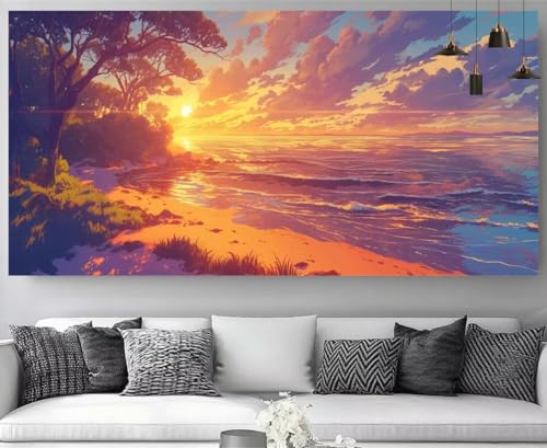 Sonnenuntergang Diamond Painting Strand Diamond Painting Erwachsene Bastelset, 5D Crystal Art Kreuzstich Strass Stickereipuzzl, Diy Kinder Daiments Malerei Volldiamant Leinwand Gift 80x160cm M-Y773 Sonnenuntergang Diamond Painting Strand Diamond Painting Erwachsene Bastelset, 5D Crystal Art Kreuzstich Strass Stickereipuzzl, Diy Kinder Daiments Malerei Volldiamant Leinwand Gift 80x160cm M-Y773 von shuoguoo