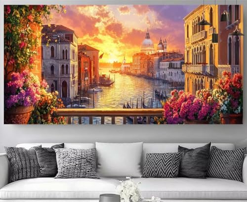 Sonnenuntergang Diamond Painting Venedig Diamond Painting Erwachsene Bastelset, 5D Crystal Art Kreuzstich Strass Stickereipuzzl, Diy Kinder Daiments Malerei Volldiamant Leinwand Gift 100x200cm M-Y779 Sonnenuntergang Diamond Painting Venedig Diamond Painting Erwachsene Bastelset, 5D Crystal Art Kreuzstich Strass Stickereipuzzl, Diy Kinder Daiments Malerei Volldiamant Leinwand Gift 100x200cm M-Y779 von shuoguoo