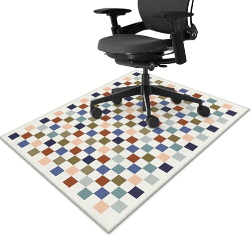 Bürostuhlmatte für Hartholzböden, Vintage-Karo, 91,4 x 121,9 cm, Computer-Gaming-Stuhlmatte, rutschfest, Büroteppich, Bodenschutz für Rollstühle, unter dem Schreibtisch, Teppich für Zuhause und Büro Bürostuhlmatte für Hartholzböden, Vintage-Karo, 91,4 x 121,9 cm, Computer-Gaming-Stuhlmatte, rutschfest, Büroteppich, Bodenschutz für Rollstühle, unter dem Schreibtisch, Teppich für Zuhause und Büro von shuownshg