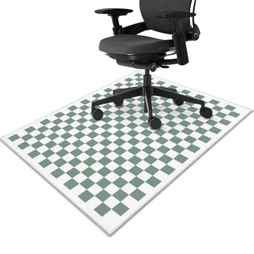 Bürostuhlmatte für Hartholzböden, grün, kariert, 91,4 x 121,9 cm, Computer-Gaming-Stuhlmatte, rutschfester Büroteppich, Bodenschutz für Rollstühle, unter dem Schreibtisch, Teppich für Zuhause und Büro Bürostuhlmatte für Hartholzböden, grün, kariert, 91,4 x 121,9 cm, Computer-Gaming-Stuhlmatte, rutschfester Büroteppich, Bodenschutz für Rollstühle, unter dem Schreibtisch, Teppich für Zuhause und Büro von shuownshg