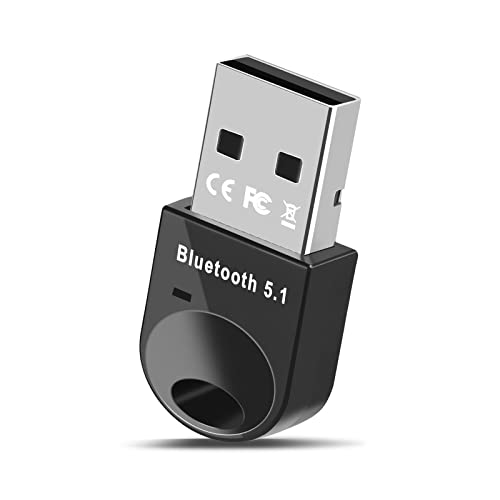 shuwosmart Bluetooth Adapter PC, USB Bluetooth 5.1 Dongle EDR Bluetooth Stick für PC, Desktop, Laptop kompatibel mit Windows 11/10/8.1/7 von shuwosmart