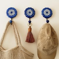 Blaue Farbe Keramik Wand Haken Handgemachte Handbemalte Schrank Metall Hängen Für Handtücher Kleidung Mantel Regenschirme Schals Kleiderbügel Blaue Farbe Keramik Wand Haken Handgemachte Handbemalte Schrank Metall Hängen Für Handtücher Kleidung Mantel Regenschirme Schals Kleiderbügel von shwetcreation