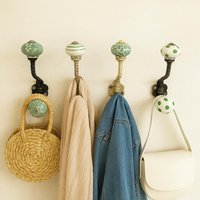 Vintage Keramik Wandhaken Set | Beige Farbe Blumen Kleiderbügel Dekorative Knauf Haken Vintage Keramik Wandhaken Set | Beige Farbe Blumen Kleiderbügel Dekorative Knauf Haken von shwetcreation