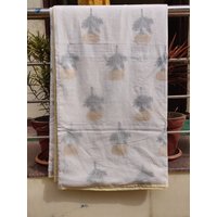 Hand Block Pint Tröster Gelb Bezug Dohar Summer Quilt von shyamas