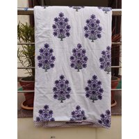 Handgemachte Block Print Dohar Queen Size Ac Quilt, Falalin Sommer Quilt von shyamas