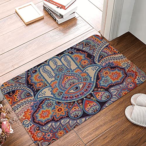 Fußmatte Fatima Hamsa Hand Böser Blick 40X60Cm Sauberlaufmatte Wasserabsorbierend Haustür Fußmatten Dauerhaft Küchenmatten Für Außenbereich Eingang Küche von sichuanyanluogemaoyiyouxiangongsi