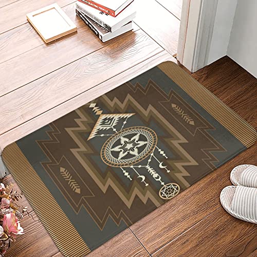 Fussmatte Nativer Südwestamerikanischer Aztekischer Navajo-Druck 40X60Cm Badvorleger Waschbar Türvorleger Komfortabel Badematten Für Schlafzimmer Eingang Wohnzimmer von sichuanyanluogemaoyiyouxiangongsi