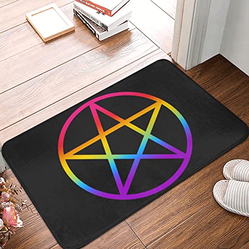 Haustür Fußmatten Regenbogen-Gay-Pride-Pentagramm, Heidnisch, Wicca 40X60Cm Badvorleger Schmutz Widerstehen Badematten Dauerhaft Fußabtreter Für Außen Badezimmer Flur Haustür Fußmatten Regenbogen-Gay-Pride-Pentagramm, Heidnisch, Wicca 40X60Cm Badvorleger Schmutz Widerstehen Badematten Dauerhaft Fußabtreter Für Außen Badezimmer Flur von sichuanyanluogemaoyiyouxiangongsi