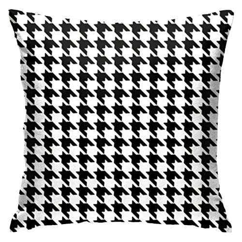 Kissenbezug Schwarz-Weißer Hahnentritt. Schwarz-Weißer Hahnentritt 45X45Cm Kissen-Bezug Dauerhaft Kissenhülle Modern Kissenbezugen Für Garten Wohnzimmer Couch Zimmer von sichuanyanluogemaoyiyouxiangongsi