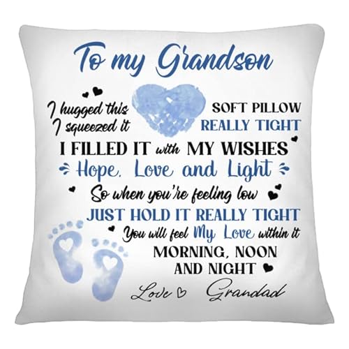 Quadrat Kissenbezug Kissenhülle Zierkissenbezüge Für Enkel Von Opa Opa Geschenke Für Enkel Sie Werden Meine Liebe In Diesem Kissen Spüren von sichuanyanluogemaoyiyouxiangongsi