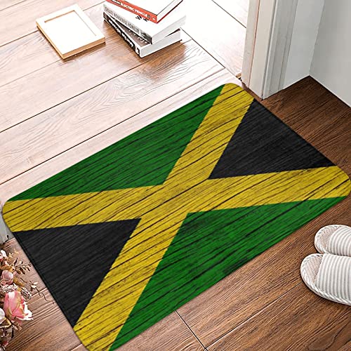 Schmutzfangmatte Jamaika-Flagge Nordamerika Aus Holz 40X60Cm Saugstarke Türmatte Waschbar Fussmatte Schmutz Widerstehen Eingangsmatte Für Außen Flur Haustür von sichuanyanluogemaoyiyouxiangongsi