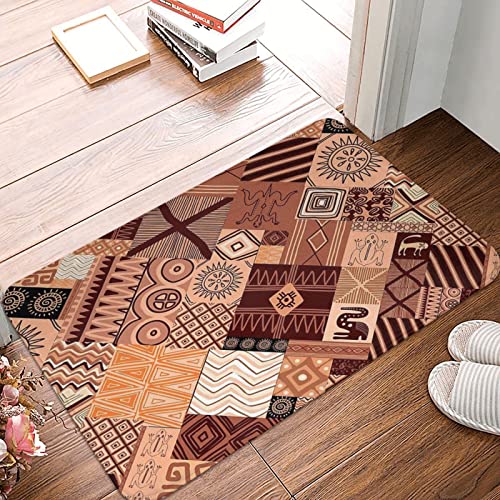 Willkommen Fußmatte Afrikanisches Ethnisches Abstraktes Musterdesign 40X60Cm Fußmatte Waschbar Türvorleger Pflegeleichte Eingangstürmatte Für Innen Außenbereich Eingang von sichuanyanluogemaoyiyouxiangongsi