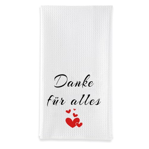 sidaopiu Dankeschön Geschenke für Frauen Mann,Kleines Dankeschön Geschenk für Kollegen Lehrerin Erzieherin Mama Freunde Danke für Alles Weihnachten Geschenk Geschirrtücher Küchentücher Küche Zubehör von sidaopiu