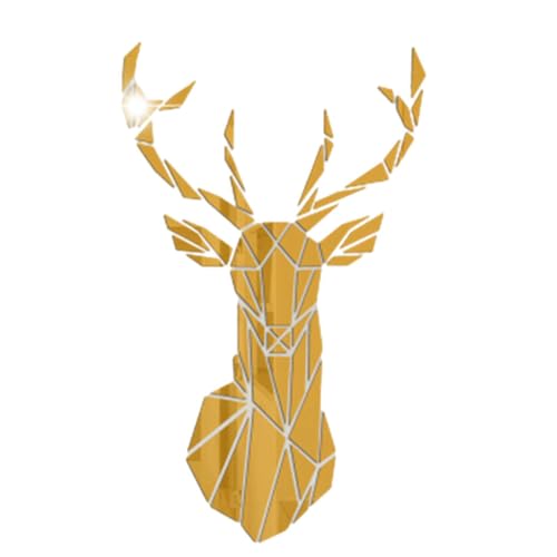 siduytin 3D Spiegel Wandaufkleber aus Acryl Lassen Sich leicht anbringen und entfernen, um das Aussehen des Raums zu ändern. 3D Spiegel Für Hirsch Wandaufkleber aus Acryl, Gold, S siduytin 3D Spiegel Wandaufkleber aus Acryl Lassen Sich leicht anbringen und entfernen, um das Aussehen des Raums zu ändern. 3D Spiegel Für Hirsch Wandaufkleber aus Acryl, Gold, S von siduytin