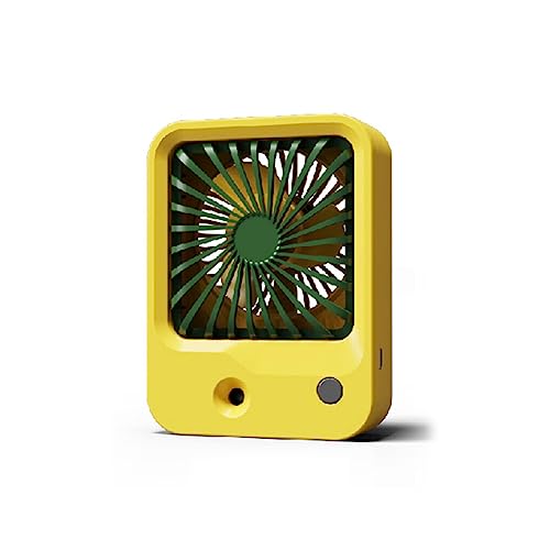 siduytin Mini Table Misting Fan Handheld USB wiederaufladbare tragbare Luftventilatoren 3,7 V geräuscharmer Kühlluftbefeuchter für das Büro, Gelb siduytin Mini Table Misting Fan Handheld USB wiederaufladbare tragbare Luftventilatoren 3,7 V geräuscharmer Kühlluftbefeuchter für das Büro, Gelb von siduytin