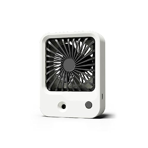 siduytin Mini Table Misting Fan Handheld USB wiederaufladbare tragbare Luftventilatoren 3,7 V geräuscharmer Kühlluftbefeuchter für das Büro, Weiß von siduytin