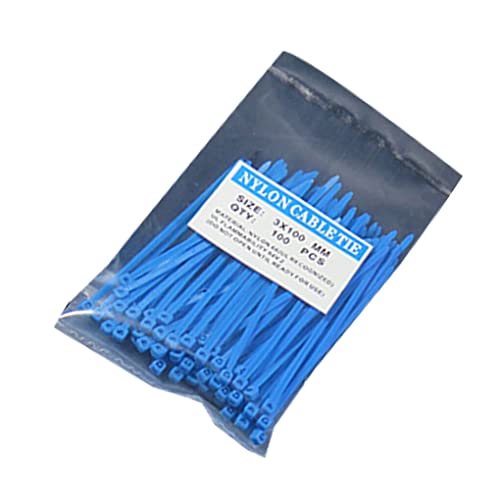 siduytin Packung mit 100 Nylon Kabelbindern, selbstsichernde, strapazierfähige Befestigung, industrielle Kabelbinder, Befestigungselemente für das Büro, Blau siduytin Packung mit 100 Nylon Kabelbindern, selbstsichernde, strapazierfähige Befestigung, industrielle Kabelbinder, Befestigungselemente für das Büro, Blau von siduytin