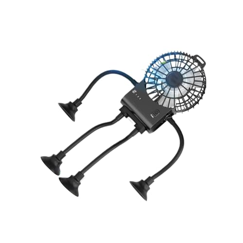 siduytin Tragbarer elektrischer USB Roboterventilator mit flexiblen Saugnäpfen für Fenster und Spiegel ABS mit tragbarer Batterie siduytin Tragbarer elektrischer USB Roboterventilator mit flexiblen Saugnäpfen für Fenster und Spiegel ABS mit tragbarer Batterie von siduytin