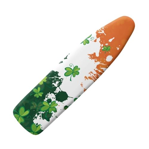 Bügelbrettbezug 120X40 Orange Grün mit Schnurbindung & Stretch System - Hitzebeständig, Reflektierend, Waschbar Strapazierfähig und Leicht Anzubringen Bügelbrett Bezug von siebe