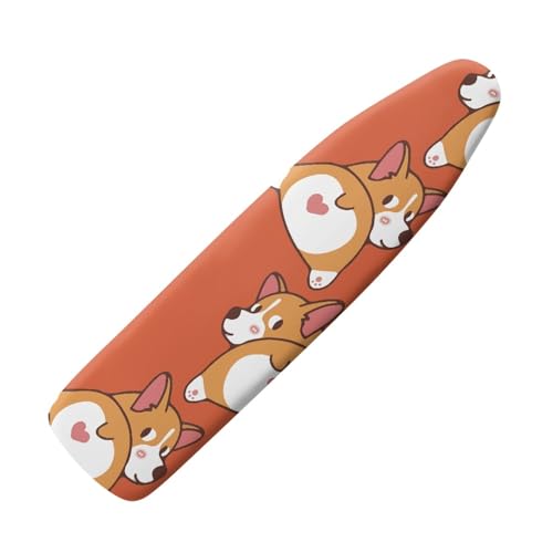 Bügelbrettbezug110X30Orange Gelb mit Schnurbindung & Stretch System - Hitzebeständig, Reflektierend, Waschbar Strapazierfähig und Leicht Anzubringen Bügelbrett Bezug von siebe