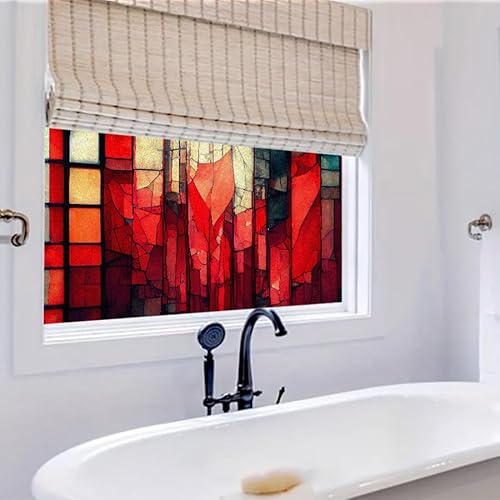 Fensterfolie Roter Platz Fensterfolie Blickdicht Folie Fenster Sichtschutz Milchglasfolie Selbstklebend Fenster Statisch Haftend Ohne Klebstoff Folie Sichtschutz Anti Uv Für Zuhause Büro 45x100cm von siebe