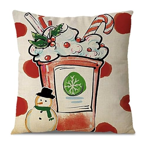Kissenbezug 40x40 Blume Leinen Dekokissen Sofakissen chlafzimmer Wohnzimmer Balkon Outdoor Kopfkissenbezug,mit Verdecktem Zip Voll Waschbar. von siebe