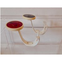 2 Garderoben Kleider Wand Haken Paar Metall Kunststoff 70Er Jahre True Vintage von siebenundsiebzig