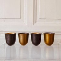 4 Porzellan Tee Tassen Becher Set Japandi von siebenundsiebzig