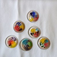 6 Emaille Untersetzer Snack Puzzle Ring Schalen Set Handgefertigt 60Er 70Er Jahre True Vintage Interieur 6 Emaille Untersetzer Snack Puzzle Ring Schalen Set Handgefertigt 60Er 70Er Jahre True Vintage Interieur von siebenundsiebzig