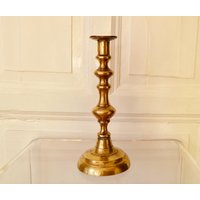 Antiker Messing Baluster Leuchter Kerzenständer 18. Jh True Vintage Interieur von siebenundsiebzig