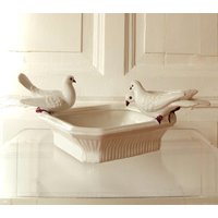 Costa Italy Keramik Schale 3 Tauben Triple Dove Vogel Skulptur Vintage von siebenundsiebzig