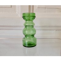 Glas Leuchter Kerzenhalter Made in Italy Kerzenständer Vase Vintage von siebenundsiebzig