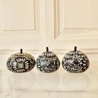Handgefertigte Schmuck Deckel Dose Kürbis Südamerika von siebenundsiebzig