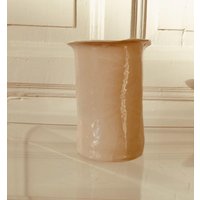 Handgetöpferte Keramik Vase Gefäß Weiß Vintage Objekt von siebenundsiebzig