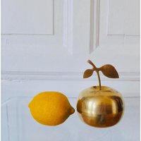 Messing Apfel Deckel Dose Gold Paradiesapfel Schmuch Schatulle Patina Vintage von siebenundsiebzig