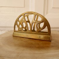 Messing Brief Karten Servietten Halter Ständer Schreibtisch Ablage Gold Objekt Vintage Interieur Messing Brief Karten Servietten Halter Ständer Schreibtisch Ablage Gold Objekt Vintage Interieur von siebenundsiebzig