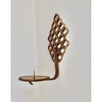 Messing Bronze Wand Kerzenhalter Leuchter True Vintage Objekt Messing Bronze Wand Kerzenhalter Leuchter True Vintage Objekt von siebenundsiebzig