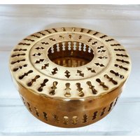 Messing Stövchen Rechaud Tee Wärmer 70Er Jahre True Vintage Objekt von siebenundsiebzig