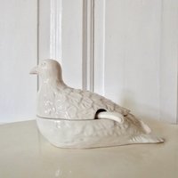 Seltene Bassano Italy Keramik Taube Vogel Dose Löffel Skulptur Vintage Seltene Bassano Italy Keramik Taube Vogel Dose Löffel Skulptur Vintage von siebenundsiebzig