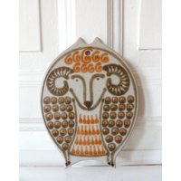 Seltener Kmk Kupfermühle Keramik Wand Teller Untersetzer Platte Widder Wgp True Vintage Kunstkeramik von siebenundsiebzig