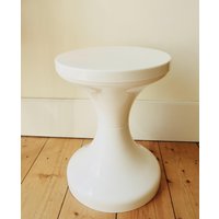 Tulpenfuß Tulip Hocker Weiß 70Er Jahre Space Age Objekt True Vintage von siebenundsiebzig