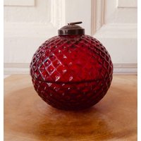 Weihnachts Schmuck Glas Kugel Dose Vintage von siebenundsiebzig