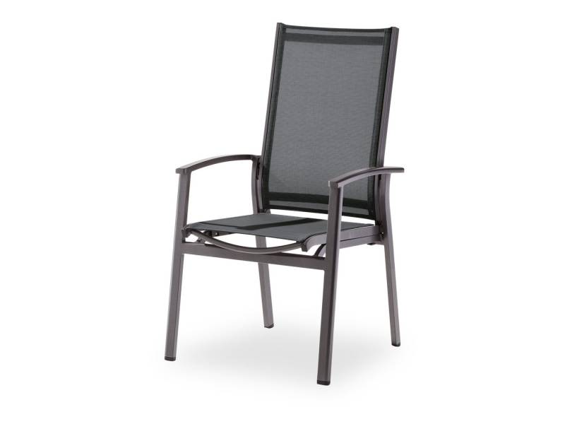 sieger EXKLUSIV Gartenstuhl Gartenstuhl SIEGER EXCLUSIV LIMA LBH 65x63x110 cm grau Stapelstuhl von sieger EXKLUSIV