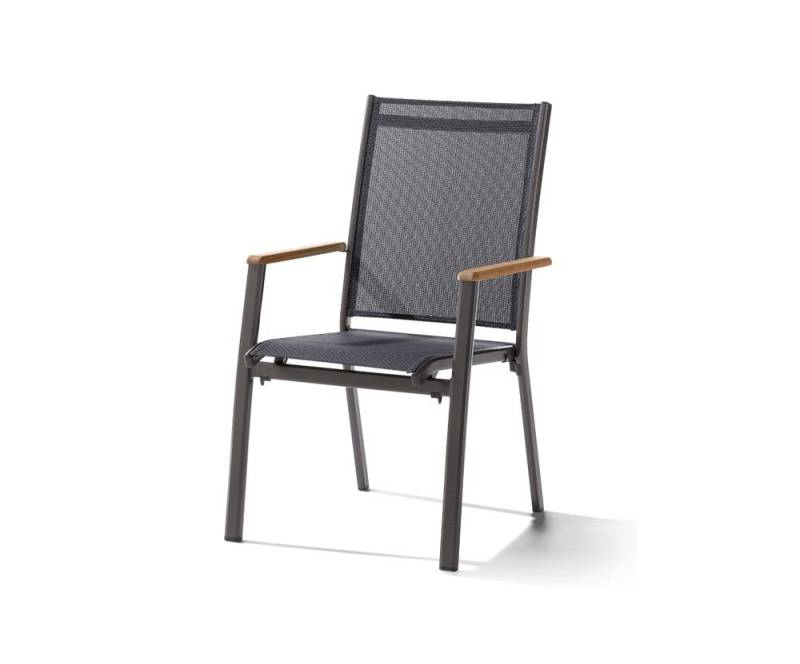 sieger EXKLUSIV Stapelstuhl 2er Set Sieger Cadiz Stapelsessel Aluminium/Textilene von sieger EXKLUSIV
