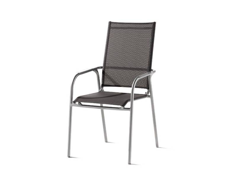 sieger EXKLUSIV Stapelstuhl 2er Set Sieger Sirio Stapelsessel Aluminium/Textilene von sieger EXKLUSIV